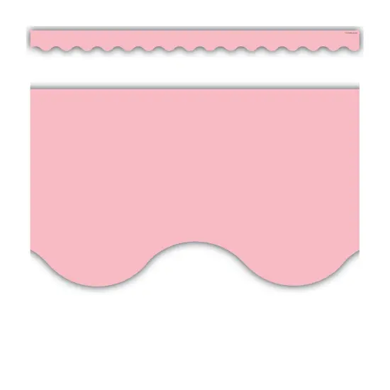 Pastel Pink Scalloped Border Trim, 35 Feet Per Pack, 6 Packs {5}