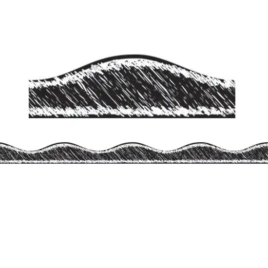 Magnetic Border, Black Scribble Chalk, 12 Feet Per Pack, 6 Packs {2}