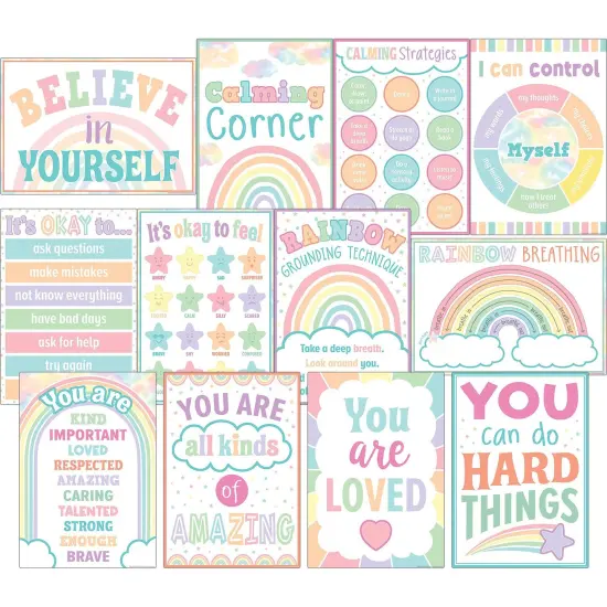 Pastel Pop Calming Strategies Small Poster 12-Pack {1}