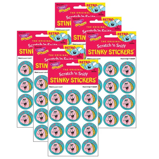 Ham It Up!/Ham Scented Stickers, 24 Per Pack, 6 Packs {1}