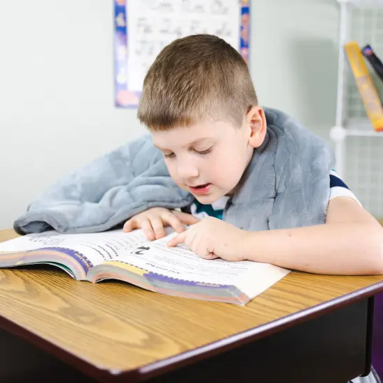 Sensory Weighted Dual Texture Shoulder Wrap for Kids, 40" x 12" {3}