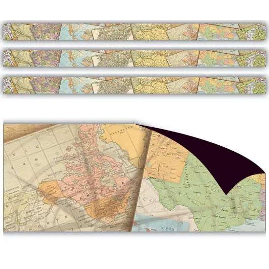 Travel the Map Magnetic Border, 24 Feet Per Pack, 3 Packs {1}