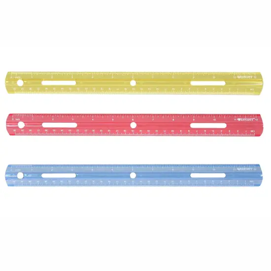 Plastic Ruler, 12", Pack of 36 {2}
