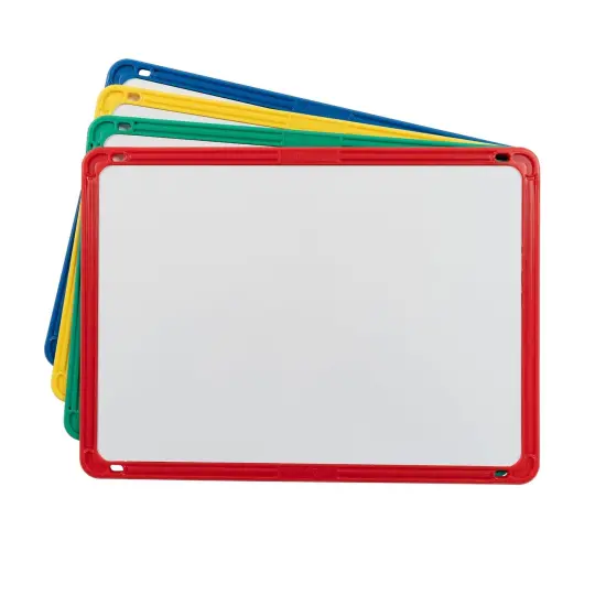 Plastic Framed Metal Whiteboards - Four Colors - Set of 4 {3}