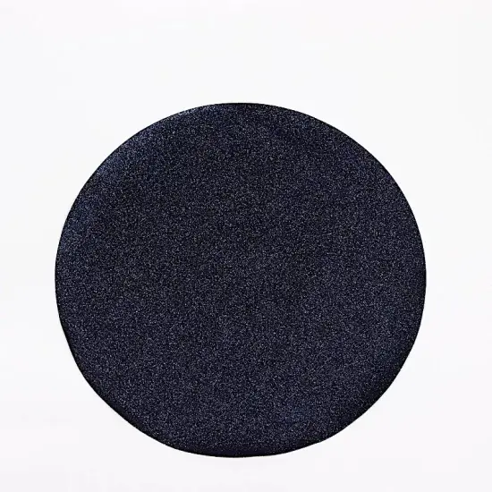 6 NAVY BLUE 13" Round Glittered Faux Leather PLACEMATS {1}