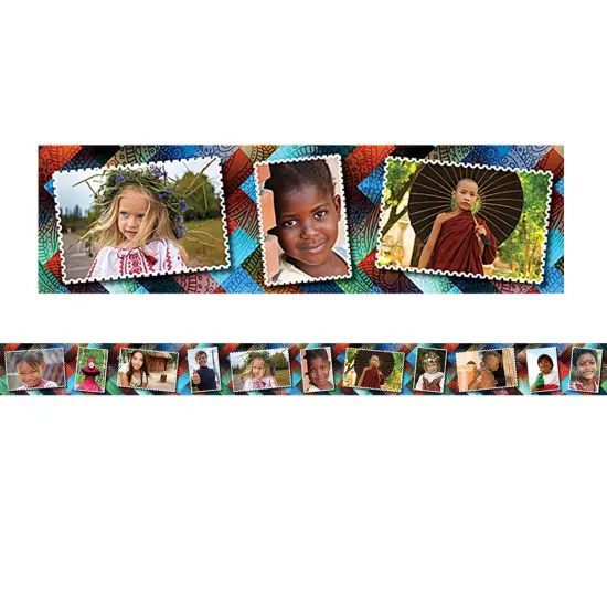 Multicultural Kids Postcards Photo Border, 35 Feet Per Pack, 6 Packs {2}