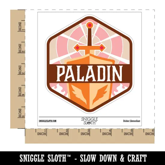 RPG Class Paladin Games Fantasy Gaming Waterproof Vinyl Phone Tablet Laptop Water Bottle Sticker Set - 5 Pack {1}