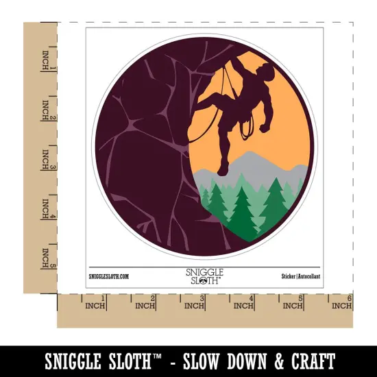 Rock Climbing Moon Stone Wall Mountain Cliff Waterproof Vinyl Phone Tablet Laptop Water Bottle Sticker Set - 5 Pack {1}