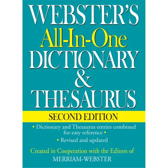 Webster's All-in-One Dictionary & Thesaurus, Second Edition, Pack of 2 {3}