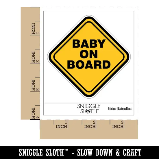 Baby On Board Pregnancy Sign Waterproof Vinyl Phone Tablet Laptop Water Bottle Sticker Set - 5 Pack {1}