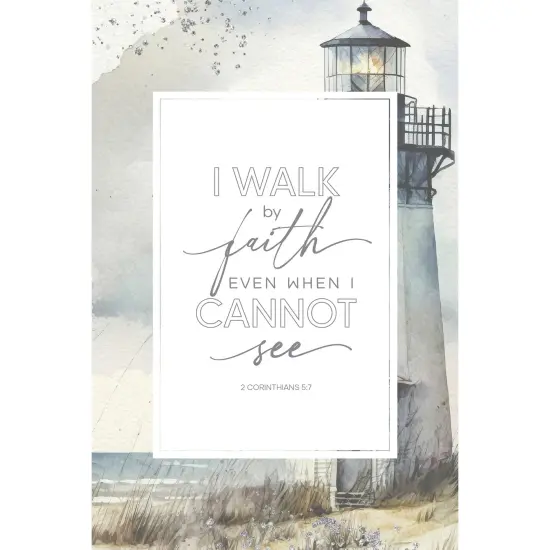 I Walk By Faith Wood Plaque with Easel and Hook Wall Tabletop Art - 6 inches x 9 inches {1}