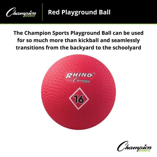 Playground Ball, 16", Red {3}