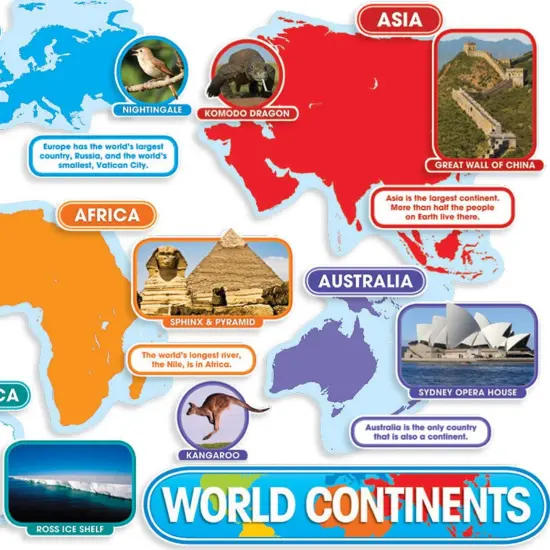 World Continents Bulletin Board Set {2}