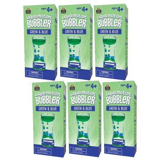 Liquid Motion Bubbler, Green & Blue, Pack of 6 {1}