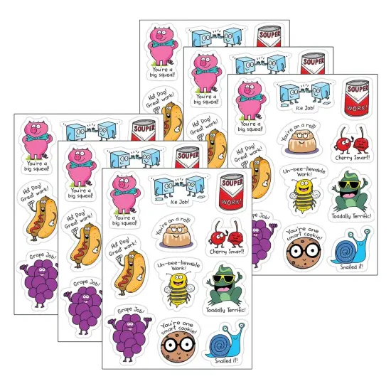 So Much Pun! Punny Reward Stickers, 55 Per Pack, 6 Packs {1}