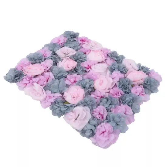 3D Silk Hydrangea Rose Artificial Flower Wall Panel {3}