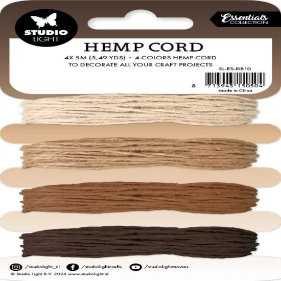Studio Light Consumables Hemp Cord 4/Pkg-Nr. 10, Shades Of Brown {3}