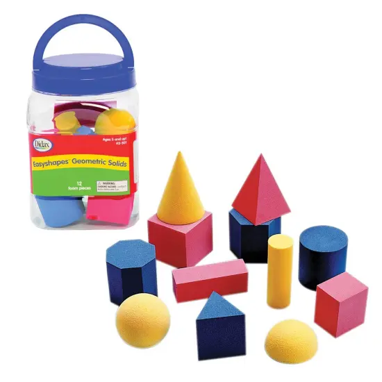 Foam Geometric Solids, 12 Pieces {1}