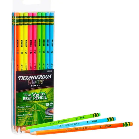 Neon Pencil, 18 Per Pack, 2 Packs {4}