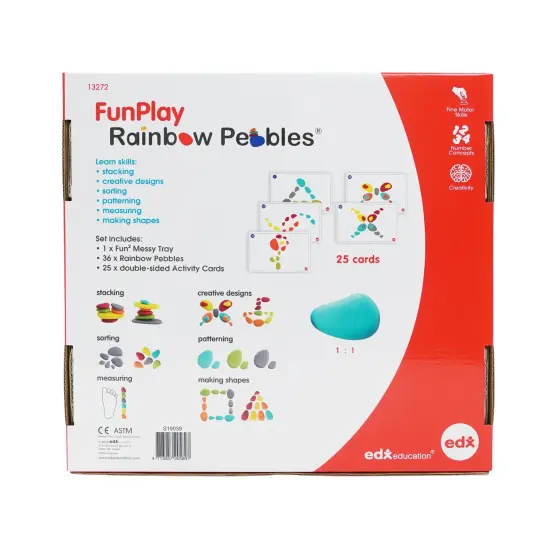 Rainbow Pebbles - FunPlay Activity Set - Set of 36 + 50 Activities + Messy Tray {3}