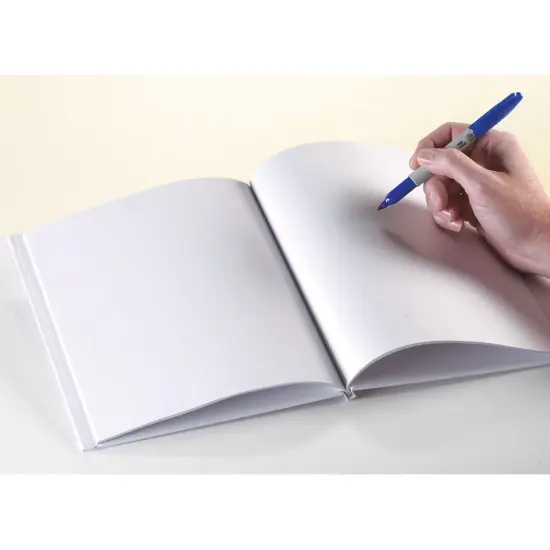 Big Hardcover Blank Book, 8.5" x 11" Portrait, White, Pack of 6 {3}