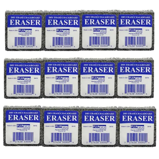 Student Eraser, 2" Width, 2" Length, Pack of 12 {1}