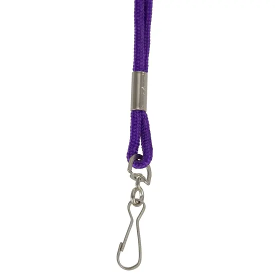 Standard Lanyard Hook Rope Style, Purple, Pack of 24 {2}