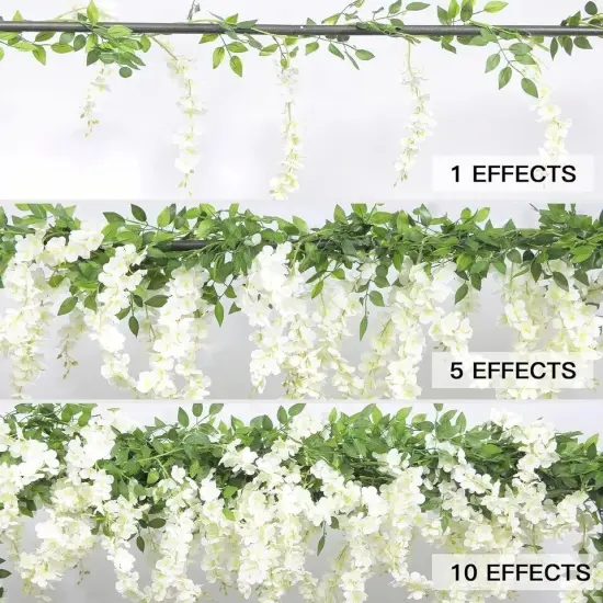 4X Artificial Fake Hanging Flowers Vine Plant Home Garden Outdoor Wedding Decor {5}