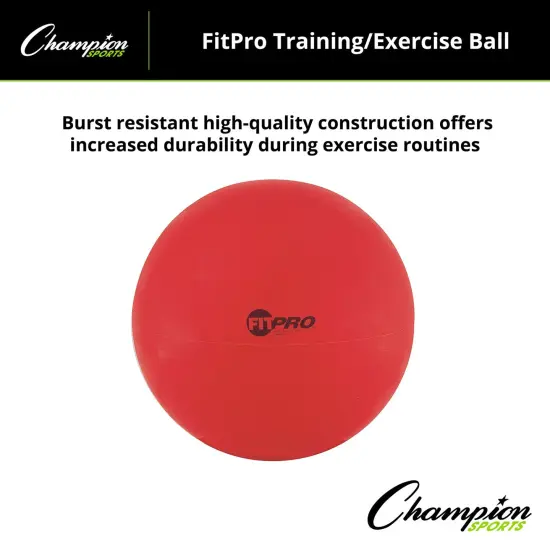 FitPro Training & Exercise Ball, 65cm, Red {2}