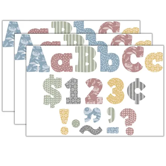 Classroom Cottage 4" Bold Block Letters Combo Pack, 230 Pieces Per Pack, 3 Packs {1}