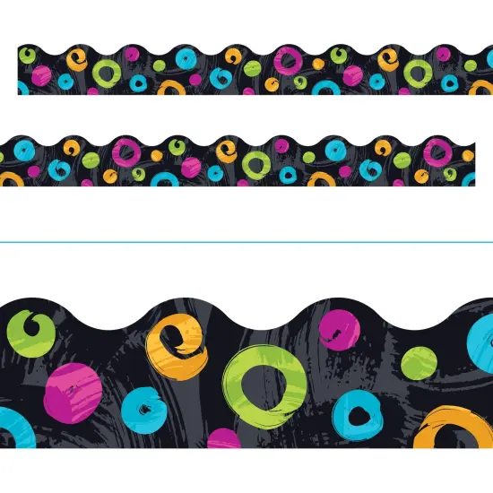 Color Harmony&trade; Swirl Dots on Black Terrific Trimmers&reg;, 39 Feet Per Pack, 6 Packs {3}