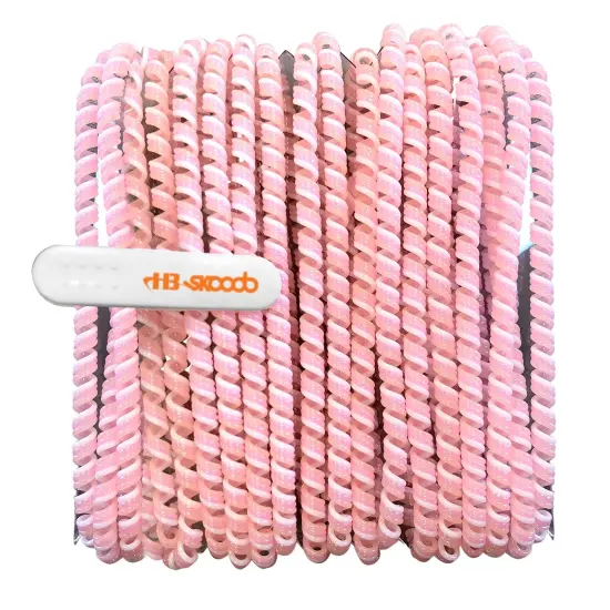 Skooob Tangle Free Earbud Covers - Light Pink/White, Pack of 20 {2}
