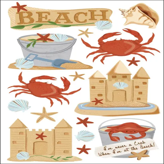 Sticko Beach And Crabs Stickers {1}