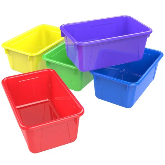 Small Cubby Bin, Assorted Colors, Set of 5 {1}