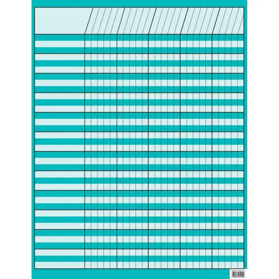 Turquoise Incentive Chart, 17" x 22", Pack of 6 {2}
