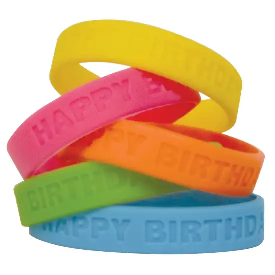 Happy Birthday 2 Wristband Pack, 10 Per Pack, 6 Packs {2}