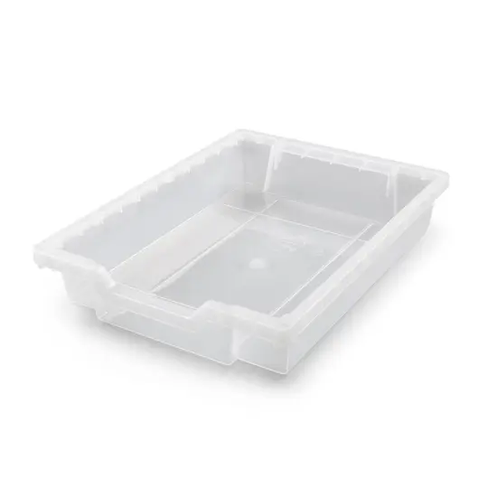 Shallow F1 Tray, Translucent, 12.3" x 16.8" x 3", Heavy Duty School, Industrial & Utility Bins, Pack 8 {2}
