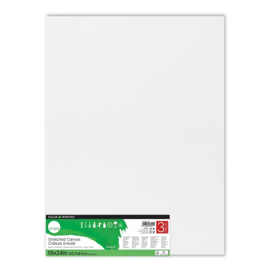 Simply White Canvas Panels Set, 18" x 24", 3-Pack {1}