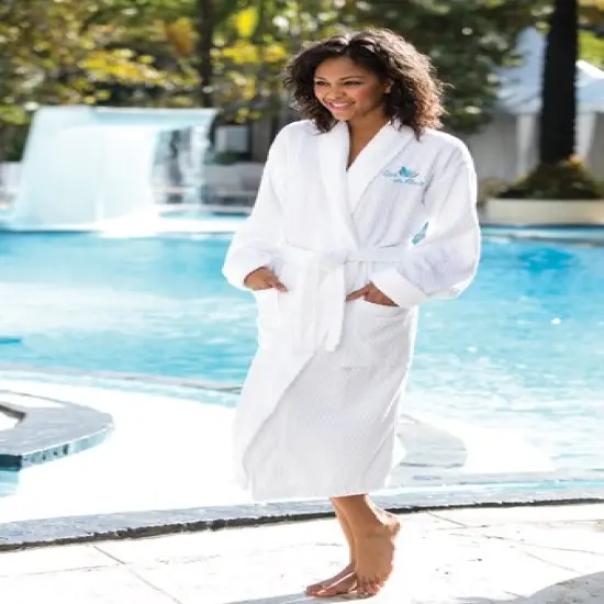 PORT AUTHORITY&reg; Terry Shawl Collar Robe White {7}