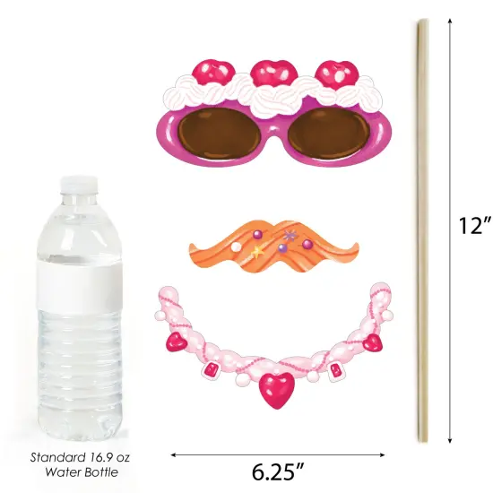 Big Dot of Happiness Hot Girl Bday - Vintage Cake Birthday Party Photo Booth Props Kit - 20 Count {5}