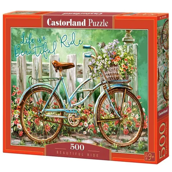 500 Piece Jigsaw Puzzle, Beautiful Ride, Bicycle, Art Puzzle, Adult Puzzles, Castorland B-52998 {1}