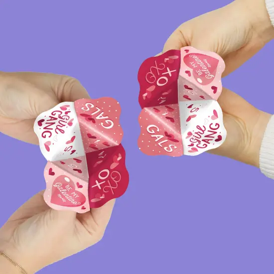 Big Dot of Happiness Happy Galentine&rsquo;s Day - Valentine&rsquo;s Day Party Cootie Catcher Game - Conversation Starters Fortune Tellers - Set of 12 {3}