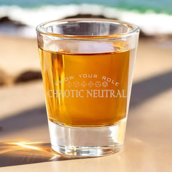 2oz Chaotic Neutral - Know Your Role - Shot Glass {4}
