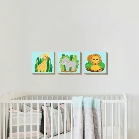 Safari Nursery Wood Wall D&eacute;cor Set {3}