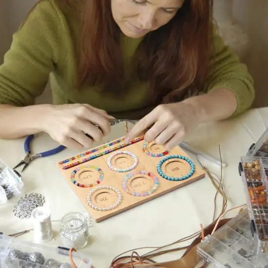 Bead Board for Jewelry Making, Bamboo Beading Board for Jewelry Bracelet Making, Bracelet Bead Board, Bracelet Bead Board for Bracelet, Jewelry Making, DIY {3}