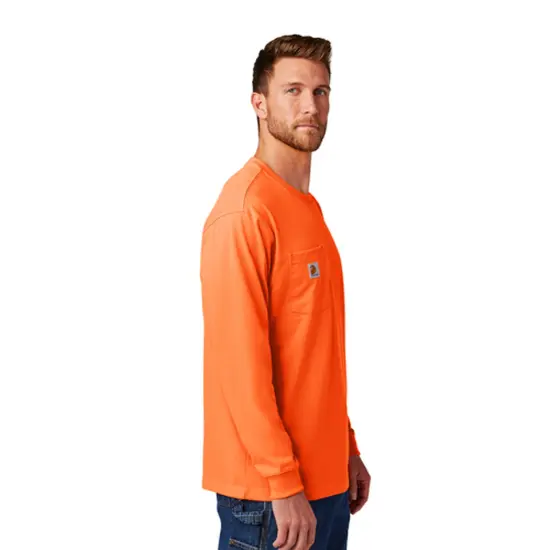 Carhartt&reg; Workwear Pocket Long Sleeve T-Shirt Heather Grey {4}