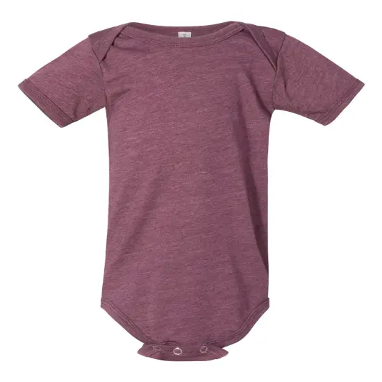 BELLA + CANVAS&reg; Short Sleeve Infant Jersey One Piece Heather Maroon {1}