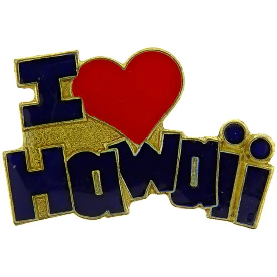 I Love Hawaii Pin 1" {1}