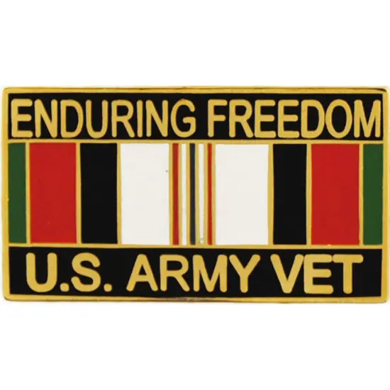 Operation Enduring Freedom U.S. Army Vet Pin 1-1/8" {1}