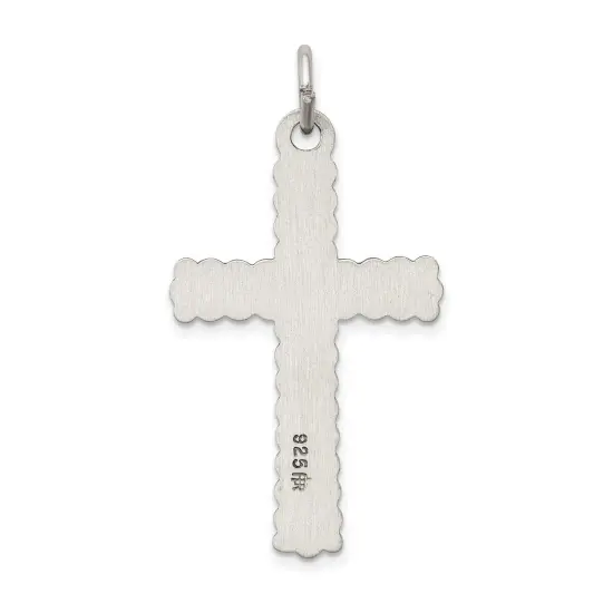 Sterling Silver INRI Crucifix Charm Jewelry Pendant 31mm x 17mm {4}